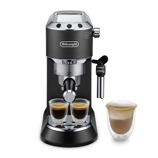 Hausluxy™ De'Longhi Dedica Style EC 685.B – Espresso Siebträgermaschine, Espressomaschine mit professionellem